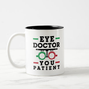 Tasse 2 Couleurs Optométriste Optométrie Médecin des yeux patien
