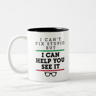 Tasse 2 Couleurs Optométriste Optométrie Ophtalmologie Voir Stupi