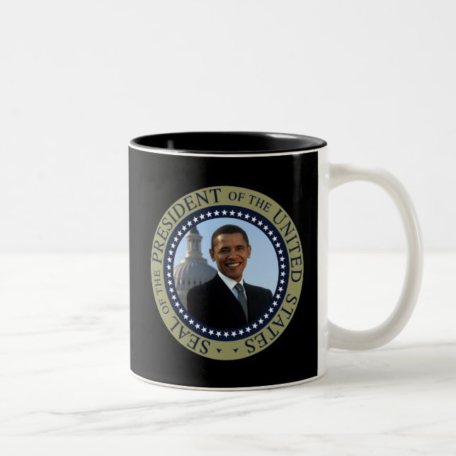 Tasse 2 Couleurs Or de joint d'Obama (Droit)