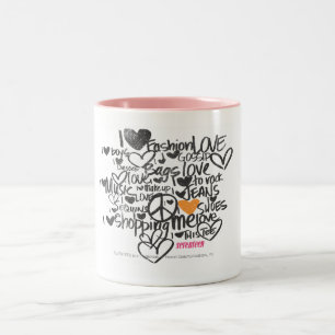 Tasse 2 Couleurs Orange de graffiti