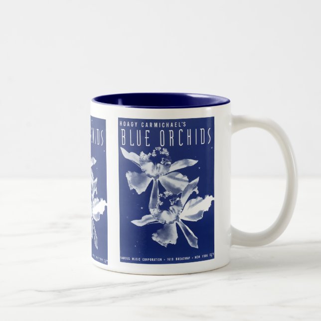 Tasse 2 Couleurs "Orchidées bleues" de Hoagy Carmichael (Droit)