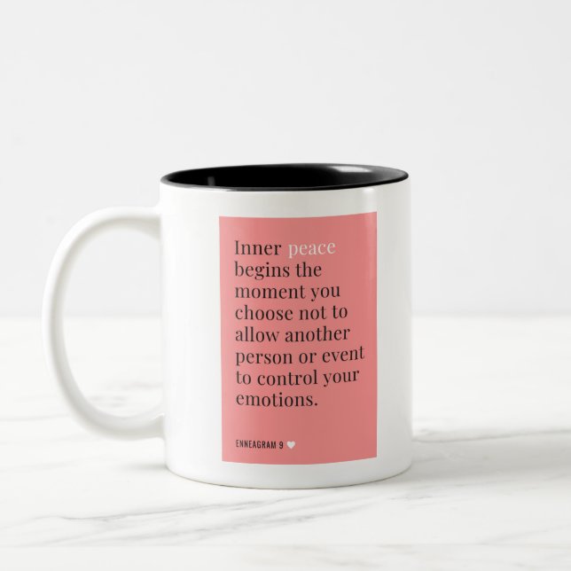 Tasse 2 Couleurs Ordinateur portable Enneagram 9 (Gauche)