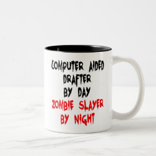 Tasse 2 Couleurs Ordinateur Zombie Slayer Aidez Rédacteur