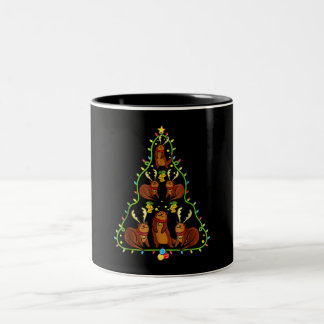 Tasse 2 Couleurs Otter Noël Gratuit Noël Otter Lovers