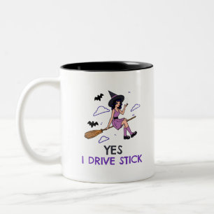 Tasse 2 Couleurs Oui, je conduis une manuelle