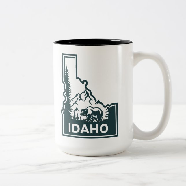 Tasse 2 Couleurs Ours Carte Idaho (Droit)