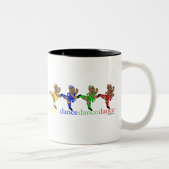 Tasse 2 Couleurs Ours de danse (Droit)