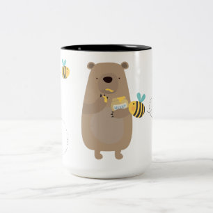 Tasse 2 Couleurs Ours et abeilles