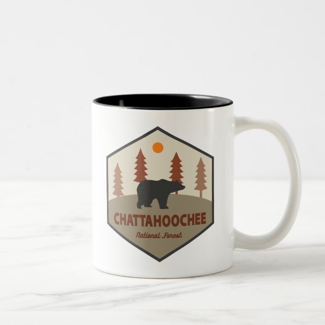 Tasse 2 Couleurs Ours forestier national de Chattahoochee (Droit)