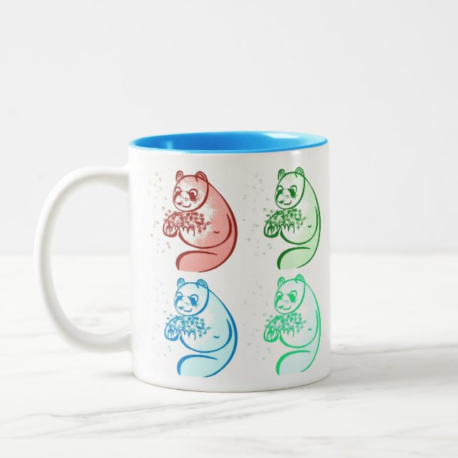 Tasse 2 Couleurs Ours Panda Art Pop Joueur (Gauche)