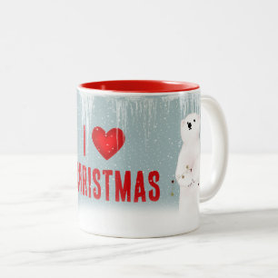 Tasse 2 Couleurs Ours polaires de Noël