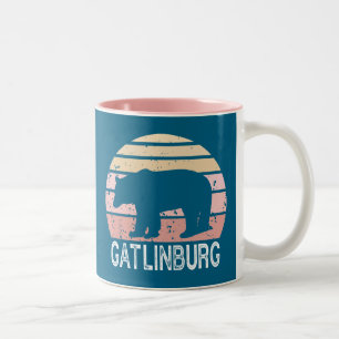 Tasse 2 Couleurs Ours rétro Gatlinburg Tennessee
