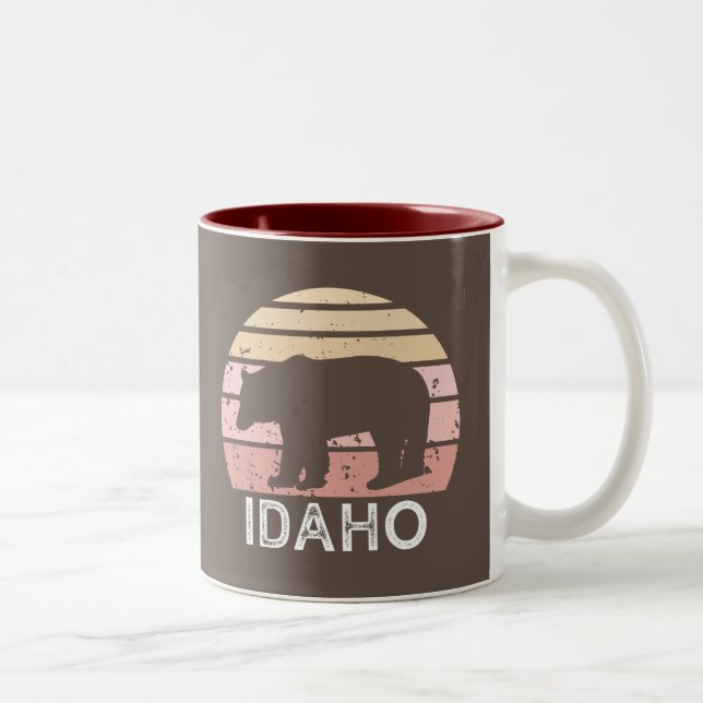 Tasse 2 Couleurs Ours rétro Idaho (Droit)