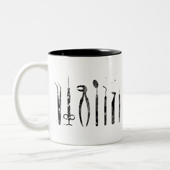 Tasse 2 Couleurs Outils de dentiste (Gauche)