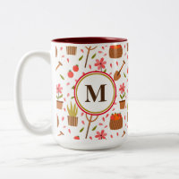 Outils de jardinage mignon et Plante Motif sans co