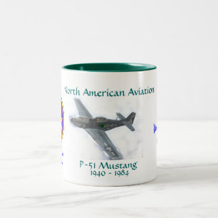 Tasse 2 Couleurs P-51 MUSTANG, 7ème escadron de chasse