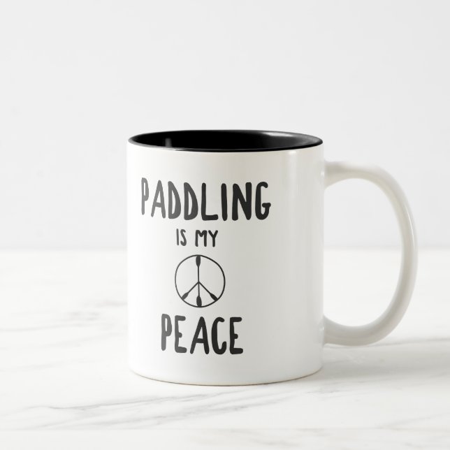 Tasse 2 Couleurs Pagayer est ma paix (Droit)