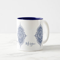 Paisley bleu orange Mandala