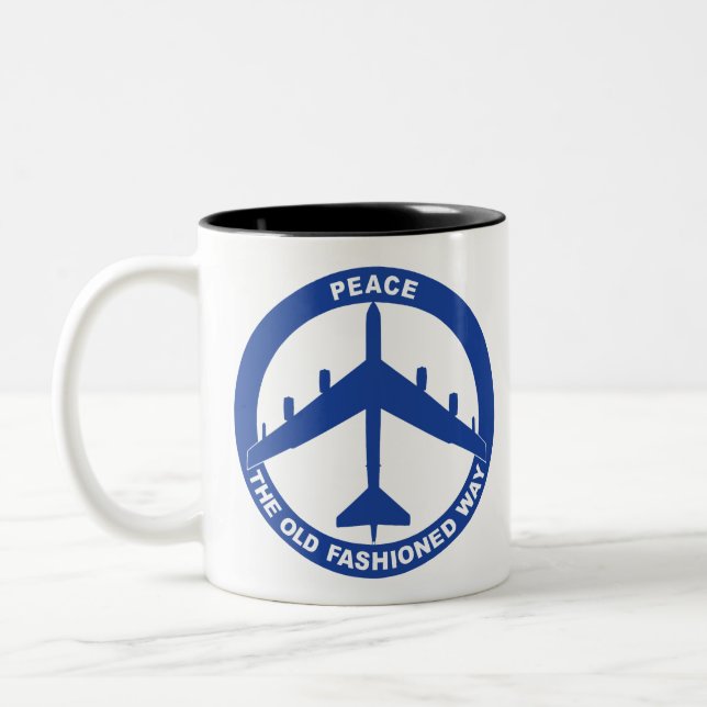 Tasse 2 Couleurs Paix et mode de vie - Bleu B-52G (Gauche)
