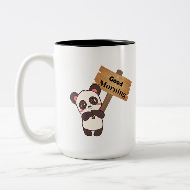 Tasse 2 Couleurs panda coupé (Gauche)