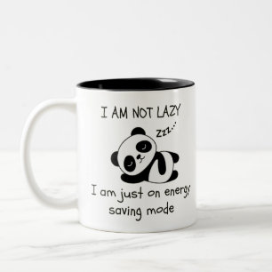 Tasse 2 Couleurs panda paresseux