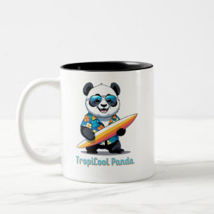 Tasse 2 Couleurs Panda TropiCool - Panda Cartoon Cute - Hawaiian