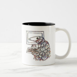 Tasse 2 Couleurs Pangolin sur un ordinateur