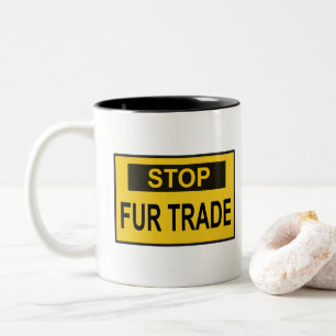 Tasse 2 Couleurs Panneau commercial Stop Fur jaune