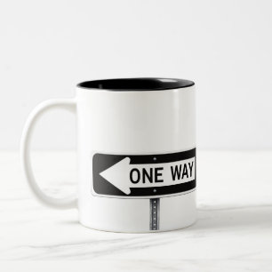 Tasse 2 Couleurs Panneau sens unique