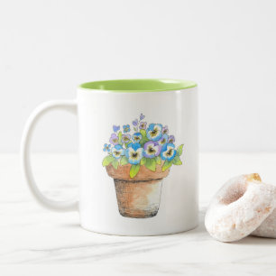 Tasse 2 Couleurs Panneaux aquarelle pointillés