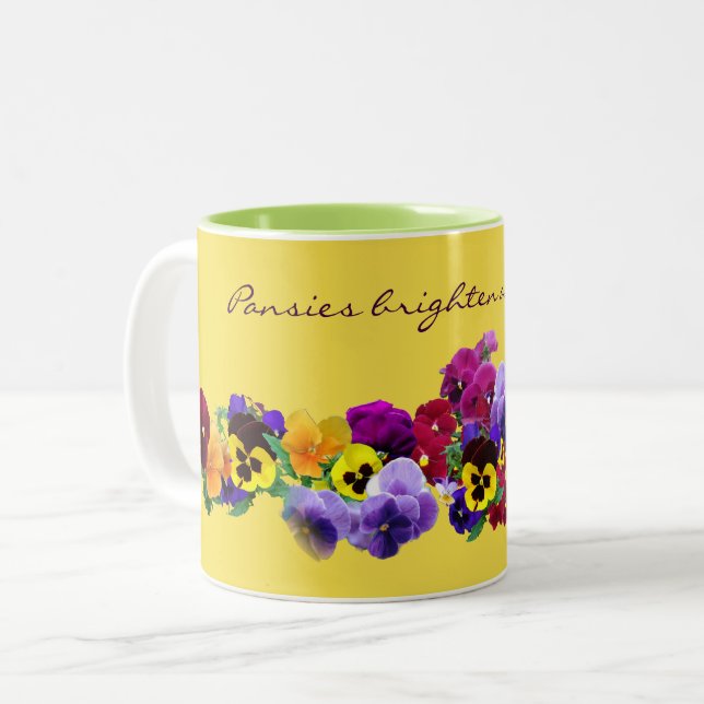Tasse 2 Couleurs pansy16v1 (Devant gauche)