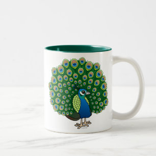 Tasse 2 Couleurs Paon indien