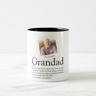 Tasse 2 Couleurs Pap Grand-père Papi Définition Photo
