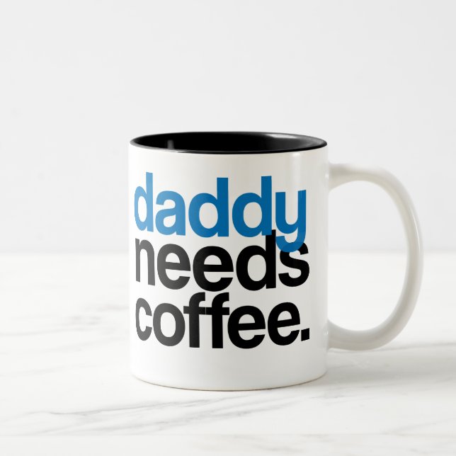 Tasse 2 Couleurs Papa a besoin de café (Droit)