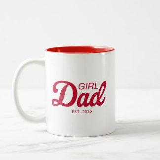Tasse 2 Couleurs Papa de fille Dep. 20XX Cadeau de fête des pères P