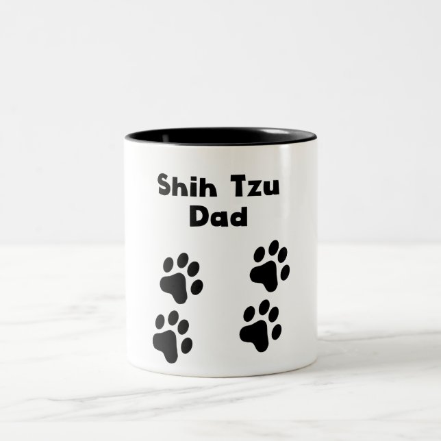 Tasse 2 Couleurs Papa de Shih Tzu (Centre)