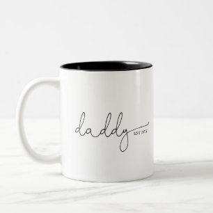 Tasse 2 Couleurs Papa établi  Cadeau papa