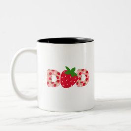 Tasse 2 Couleurs Papa fraise Première famille Anniversaire