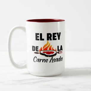 Tasse 2 Couleurs Papa latin El Rey de la Carne Asada 