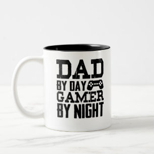 Tasse 2 Couleurs Papa Par Joueur De Jour Par Nuit