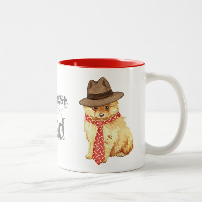 Tasse 2 Couleurs Papa Pomeranien (Droit)