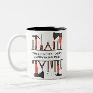 Tasse 2 Couleurs Papa Réparations, Outils, Fête des pères, Papa Ann