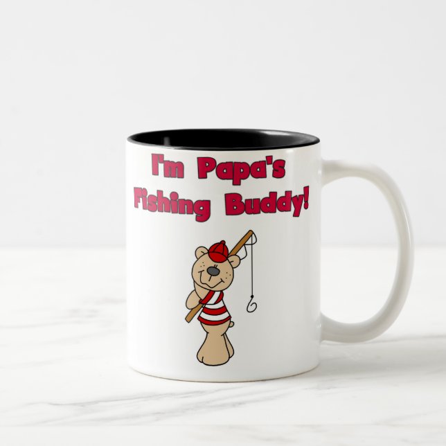 TASSE 2 COULEURS PAPAS PÊCHANT L'AMI (Droit)