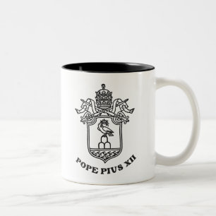 Tasse 2 Couleurs Pape Pie XII Armoiries 01