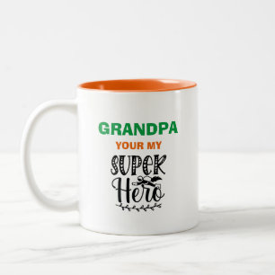Tasse 2 Couleurs Papi vous êtes mon super-héros