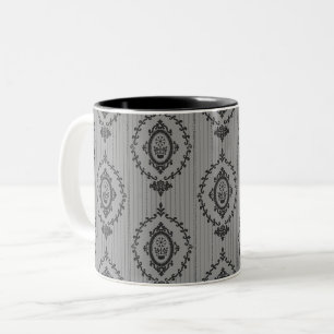 Tasse 2 Couleurs Papier peint baroque en gris