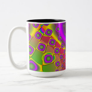 Tasse 2 Couleurs Papier Pop Neon Psychedelic