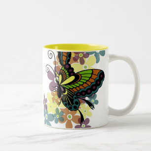 Tasse 2 Couleurs Papillon brillant