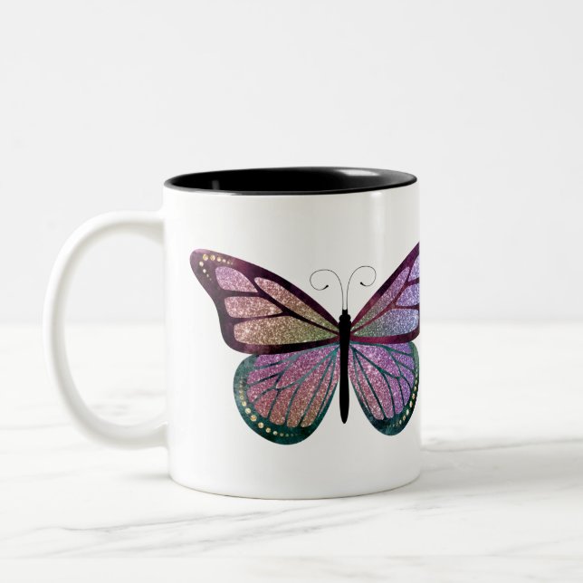 Tasse 2 Couleurs papillon de parties scintillant (Gauche)
