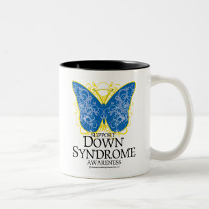 Tasse 2 Couleurs Papillon de syndrome de Down